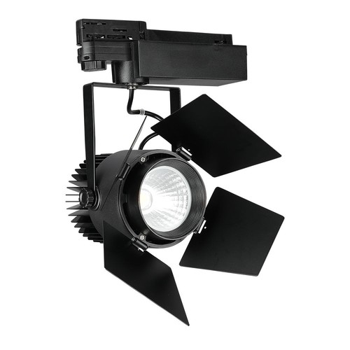 33W LED skinnespot, RA90 - Samsung LED chip, 3000lm, 3000K, sort, 5 års garanti