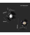 33W LED skinnespot, RA90 - Samsung LED chip, 3000lm, 3000K, sort, 5 års garanti