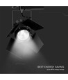 33W LED skinnespot med Samsung LED chip, RA90 - 3000lm, sort, 24-60 grader, 5 års garanti
