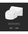 300W Mikrobølge Bevegelsessensor - 180°, Hvit Hus, IP65