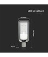 V-Tac 50W LED gatelykt - Ø60mm, IP65