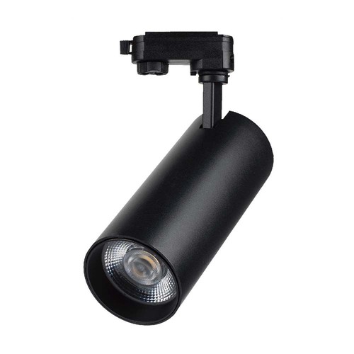30W/40W skinnespot, RA90, sort - CCT, 35 grader, COB LED
