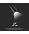 30W/40W skinnespot, RA90, sort - CCT, 35 grader, COB LED