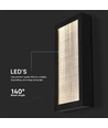 20W LED utendørs vegglampe - IP65, 2300lm, sort, varm hvit, 40cm høy