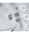 24/18/12W LED-innsats med linser, flimmerfri - Ø21,5 cm, Valgfri CCT, erstatt G24, sirkulærrør og kompaktlysrør