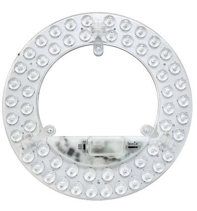 24/18/12W LED-innsats med linser, flimmerfri - Ø21,5 cm, Valgfri CCT, erstatt G24, sirkulærrør og kompaktlysrør