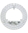24/18/12W LED-innsats med linser, flimmerfri - Ø21,5 cm, Valgfri CCT, erstatt G24, sirkulærrør og kompaktlysrør
