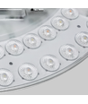 24/18/12W LED-innsats med linser, flimmerfri - Ø21,5 cm, Valgfri CCT, erstatt G24, sirkulærrør og kompaktlysrør