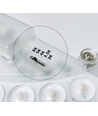 24/18/12W LED-innsats med linser, flimmerfri - Ø21,5 cm, Valgfri CCT, erstatt G24, sirkulærrør og kompaktlysrør