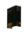 12W LED vegglampe med opp/ned lys - IP65, sort, 4000K, 1250lm, 340° lysspredning