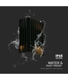 12W LED vegglampe med opp/ned lys - IP65, sort, 4000K, 1250lm, 340° lysspredning