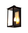 E14 utendørs vegglampe - Sort, IP65, jern, uten lyskilde