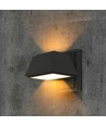 15W LED vegglampe med opp/ned lys - IP65 utendørs, 130lm/W, sort, 16x16,5cm, inkl. lyskilde