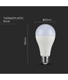 E27 17W LED-pære - A65, 4000K
