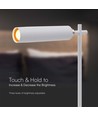 Oppladbar 3-i-1 LED-lampe - Magnetisk, hvit, dimbar, inkl. fot og 2 stk. monteringsbraketter