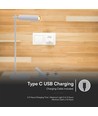 Oppladbar 3-i-1 LED-lampe - Magnetisk, hvit, dimbar, inkl. fot og 2 stk. monteringsbraketter