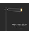Oppladbar 3-i-1 LED-lampe - Magnetisk, sort, dimbar, inkl. fot og 2 stk. monteringsbraketter