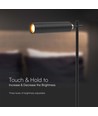 Oppladbar 3-i-1 LED-lampe - Magnetisk, sort, dimbar, inkl. fot og 2 stk. monteringsbraketter