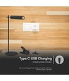 Oppladbar 3-i-1 LED-lampe - Magnetisk, sort, dimbar, inkl. fot og 2 stk. monteringsbraketter