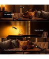 Oppladbar 3-i-1 LED-lampe - Magnetisk, sort, dimbar, inkl. fot og 2 stk. monteringsbraketter