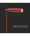 Oppladbar 3-i-1 LED-lampe - Magnetisk, rød, dimbar, inkl. fot og 2 stk. monteringsbraketter