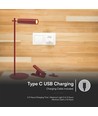 Oppladbar 3-i-1 LED-lampe - Magnetisk, rød, dimbar, inkl. fot og 2 stk. monteringsbraketter
