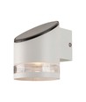 1W Solara vegglampe med solcelle - 3000K, hvit, IP54, 70lm, batteri og solpanel