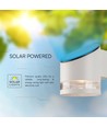 1W Solara vegglampe med solcelle - 3000K, hvit, IP54, 70lm, batteri og solpanel
