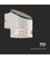 1W Solara vegglampe med solcelle - 3000K, hvit, IP54, 70lm, batteri og solpanel
