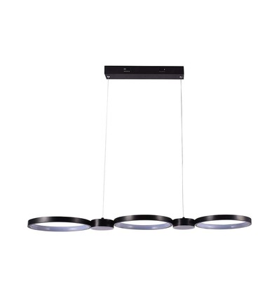 38W LED pendellampe, 100cm - Sort, 4560lm, 4000K, inkl. lyskilde