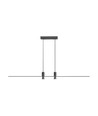 19W LED pendellampe, sort - 2160lm, 80-115cm, fås i 3000K og 4000K