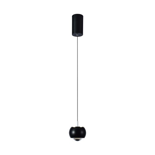 9W LED pendel - Sort, 1000lm, 10x10x100cm, IP20 innendørs, inkl. lyskilde