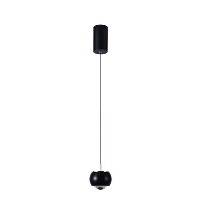 9W LED pendel - Sort, 1000lm, 10x10x100cm, IP20 innendørs, inkl. lyskilde