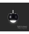 9W LED pendel - Sort, 1000lm, 10x10x100cm, IP20 innendørs, inkl. lyskilde