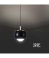 9W LED pendel - Sort, 1000lm, 10x10x100cm, IP20 innendørs, inkl. lyskilde
