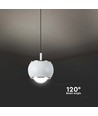 9W LED pendel - 10x10x100cm, 111lm/W, hvit, 120 grader, inkl. lyskilde