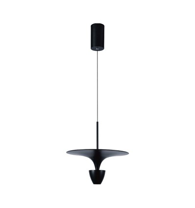 9W LED pendellampe, sort - 1000lm, 120 grader, IP20 innendørs, inkl. lyskilde