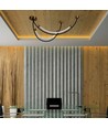 15W LED solcelle lyskaster med solcellepanel - 1200lm, IP65, sort, inkl. fjernkontroll og batteri