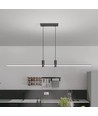 19W LED pendel - 80cm, sort, 2160lm, inkl. lyskilde