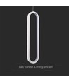 13W LED pendel, 40cm - Hvit, 4000K, 1500lm, IP20 innendørs