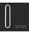 13W LED pendel, 40cm - Hvit, 4000K, 1500lm, IP20 innendørs