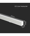 120cm 40W LED lysskinne med Samsung chip - Hvit, CCT, inkl. wireoppheng, taklampe til kontor