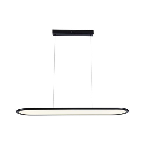 24W LED pendel, 80x100cm - Sort, 3000lm, 120 grader, inkl. lyskilde