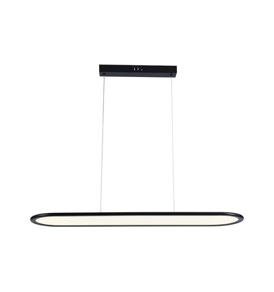 24W LED pendel, 80x100cm - Sort, 3000lm, 120 grader, inkl. lyskilde