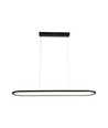 24W LED pendel, 80x100cm - Sort, 3000lm, 120 grader, inkl. lyskilde
