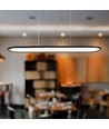 24W LED pendel, 80x100cm - Sort, 3000lm, 120 grader, inkl. lyskilde