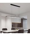 24W LED pendel, 80x100cm - 3000lm, sort kropp, 120 grader, inkl. lyskilde
