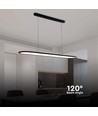24W LED pendel, 80x100cm - 3000lm, sort kropp, 120 grader, inkl. lyskilde
