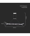 120cm 30W LED pendel, hvit - 115lm/W, 3000K, 120x100cm, inkl. lyskilde