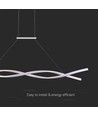 120cm 30W LED pendel, hvit - 115lm/W, 3000K, 120x100cm, inkl. lyskilde